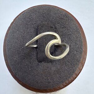 VTG Solid Sterling Silver 925 Wave Design Wavy Band Ring Size 5